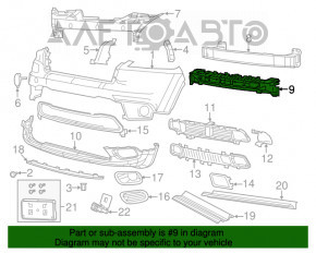 Абсорбер переднего бампера Jeep Cherokee KL 14-18