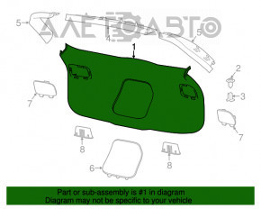 Capacul portbagajului Jeep Cherokee KL 14-18 negru, zgârieturi