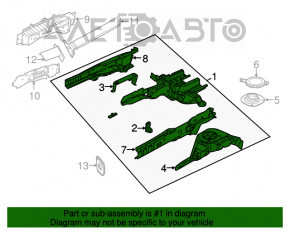 Partea din față stânga a Jeep Cherokee KL 14-18, neagră, pe caroserie