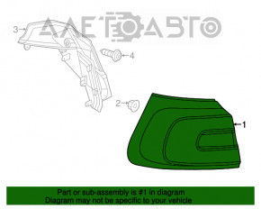 Lampa exterioară aripă stângă Jeep Cherokee KL 14-18 pre-restilizare