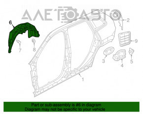 Aripa spate dreapta Jeep Cherokee KL 14-18 are fixările rupte