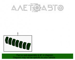 Grila radiatorului Jeep Cherokee KL 14-18, cromată, set de 7 piese, bara pentru a doua grilă