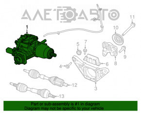 Diferențialul spate reductor pentru Jeep Cherokee KL 14-18 AWD