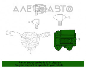 Modulul computerizat pentru airbag-urile SRS ale Jeep Cherokee KL 14-15