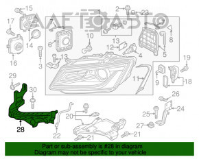 Крепление окуляр фары правое переднее Audi Q5 8R 09-17 OEM