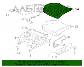 Пассажирское сидение VW Jetta 19- без airbag, механич,тряпка черн