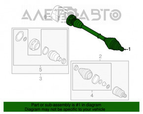 Привод полуось передняя левая VW Jetta 11-18 USA МКПП 1.4T