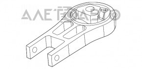 Подушка двигателя задняя Jeep Cherokee KL 14-18 3.2