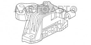 Подушка двигателя левая Jeep Cherokee KL 14- 3.2