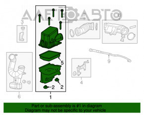 Corpul filtrului de aer Jeep Cherokee KL 14-18 3.2