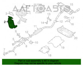 Convertor catalitic frontal Jeep Cherokee KL 14- 3.2