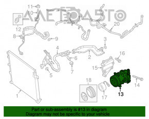 Компрессор кондиционера Jeep Cherokee KL 14-22 3.2