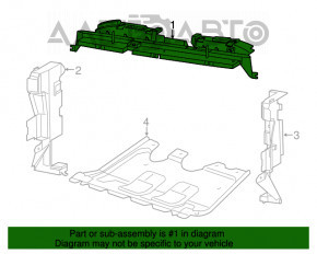 Дефлектор радиатора верхний Jeep Cherokee KL 14-18 3.2