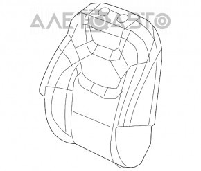 Scaun pasager Jeep Cherokee KL 14-18 fără airbag, manual, material textil negru, necesită curățare chimică.