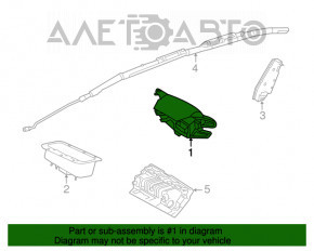 Airbag-ul de siguranță în volanul șoferului Ford Focus mk3 15-18 restilizat, cartușul pirotehnic ruginit