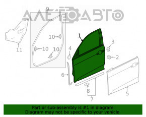 Ușă asamblată față stânga Honda Civic X FC 16-21 4d