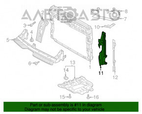 Grila radiatorului dreapta VW Tiguan 18- nou OEM original