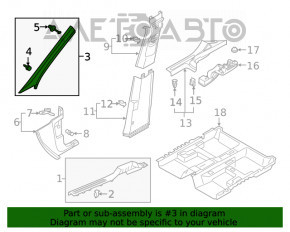 Capacul suportului frontal stânga superior VW Tiguan 18- gri, cu prindere ruptă