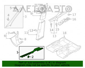 Capacul pragului din față dreapta VW Tiguan 18- negru