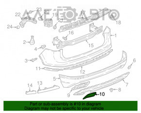 Cadru toba dreapta VW Tiguan 18 - crom, denivelari, crom umflat