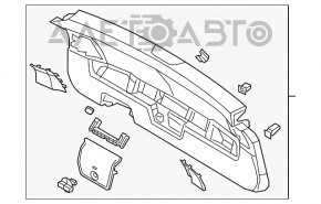 Обшивка двери багажника нижняя VW Tiguan 18- черная