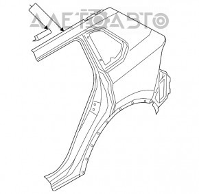 Aripa spate dreapta VW Tiguan 18- lungime