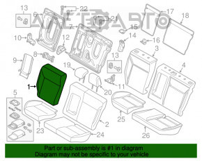 Rândul din spate al scaunelor, al doilea rând din cele 3 părți pentru Ford Focus mk3 15-18, material textil bej