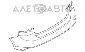 Bara spate goală Ford Focus mk3 11-14 pre-restilizare 5 uși roșie, îndoită, rupte suporturile