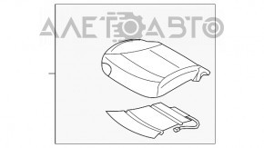 Scaun de pasager Hyundai Sonata 11-15 fără airbag, manual, piele gri închis, piele crăpată, zgârieturi