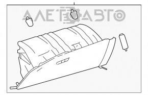 Перчаточный ящик, бардачок Toyota Highlander 14-19 серый