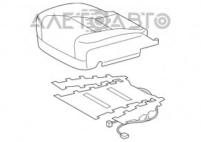 Scaun șofer Toyota Highlander 14-19 cu airbag, electric, piele combinată bej, de curățat chimic.