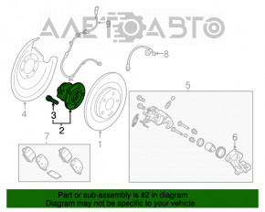 Butucul roții din spate stânga Mitsubishi Outlander Sport ASX 10- awd nou OEM original