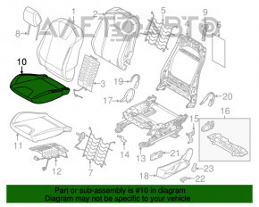 Водительское сидение Ford Focus mk3 15-18 рест, без airbag, мех, тряпка черн, под химчистку