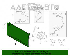 Radiatorul condensatorului de aer condiționat pentru Subaru Forester 14-18 SJ 2.5, 2.0