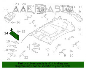 Capota stângă Infiniti QX50 19- neagră, fără cârlig, fără zgârieturi, fără capac, pentru curățare chimică