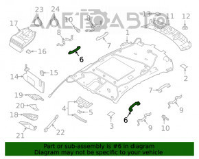 Manerul plafonului din față dreapta Infiniti QX50 19- gri.