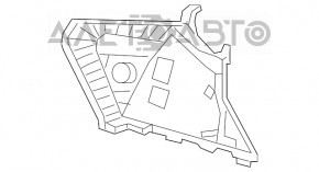 Capac spate stânga Infiniti QX50 19- spate, sub difuzor, gri.