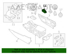 Joystick-ul consolei centrale Infiniti QX50 19 - tip 1