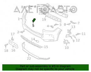 Крепление переднего бампера правое Infiniti QX50 19- OEM