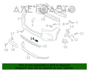 Нижняя решетка переднего бампера Infiniti QX50 19- OEM