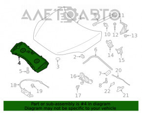 Izolarea capotei Infiniti QX50 19-