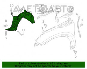 Bara de protecție față dreapta Infiniti QX50 19- nu prezintă fragmente lipsă, rupturi sau deformări