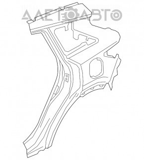 Aripa din spate dreapta a Infiniti QX50 19-