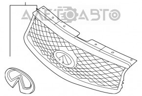 Grila radiatorului pentru Infiniti QX50 19-