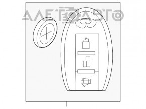 Cheie Infiniti QX50 18-19 cu 4 butoane, lame