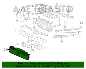 Jaluzele deflectorului radiatorului Honda Accord 18-22, complete cu motoras.