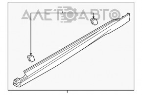 Bara stângă Ford Focus mk3 11-18 Sport zgârieturi, uzuri