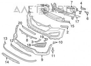 Bara fata goala Hyundai Santa FE Sport 13-16 pre-restilizare partea de jos SUA