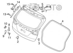 Ușa portbagajului goală Hyundai Santa FE Sport 13-16