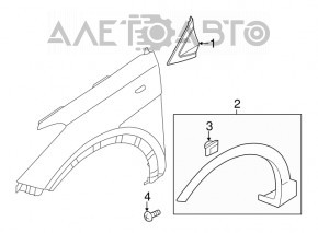 Capacul aripii din față dreapta Hyundai Santa FE Sport 13-18